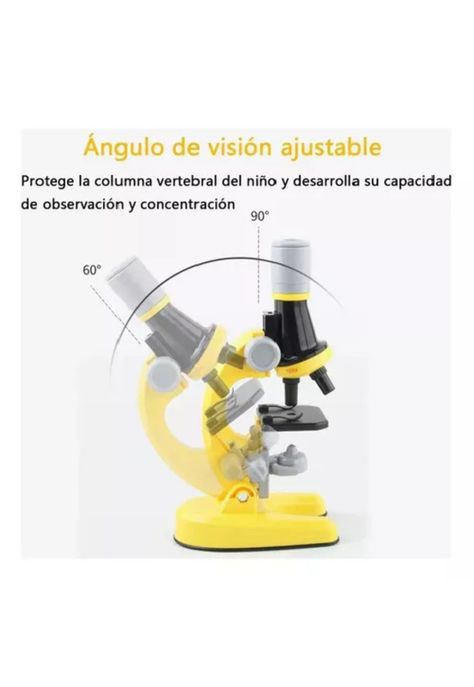 Kit de ciencia para niños, microscopio juguete educativo-6