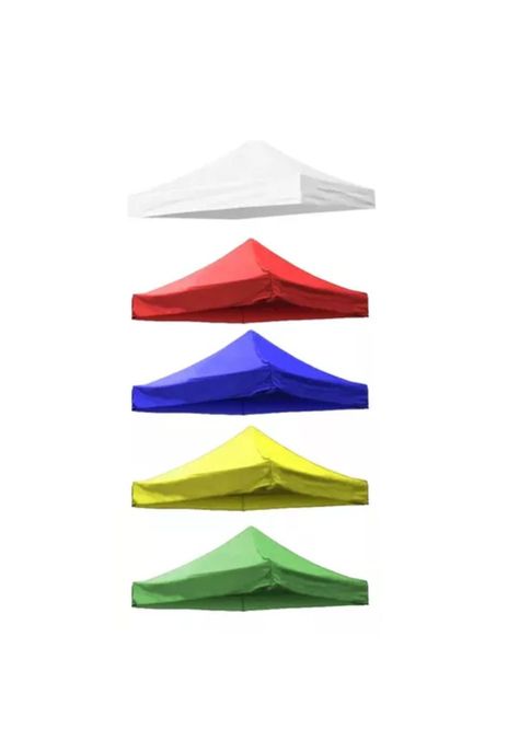 Carpa lona de repuesto para toldo, 3x3 m, engomada, impermeable, 600D, color azul-0