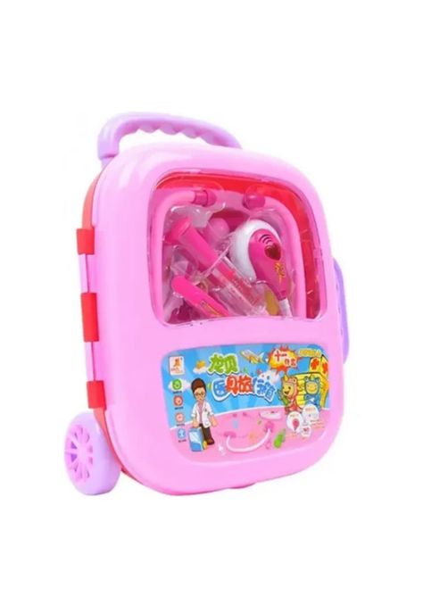 Maleta de juguete set de doctor transportable para niñas y niños-0