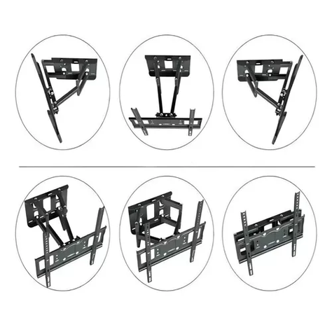 Soporte TV brazo doble 180 grados 32-70 pulgadas negro-1