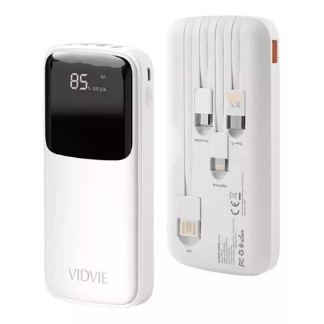 Cargador batería portátil digital 10000 mAh USB-C color blanco-0