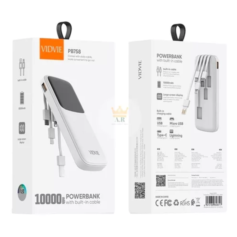 Cargador batería portátil digital 10000 mAh USB-C color blanco-1