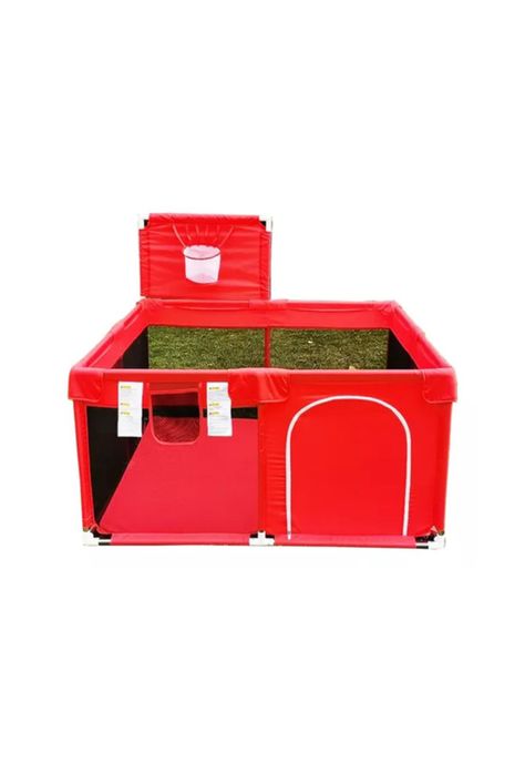 Corralito plegable para bebé, corral de seguridad, rojo-0