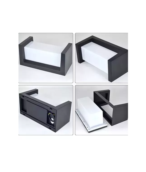 Aplique frío moderno IP65 impermeable exterior color negro-3