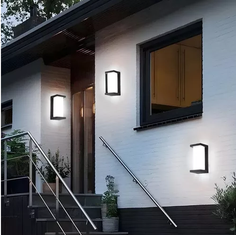 Aplique frío moderno IP65 impermeable exterior color negro-6