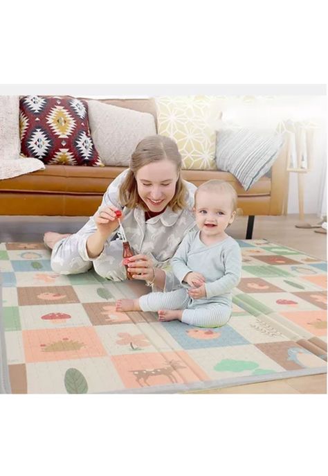 Alfombra antigolpes para niño y bebé, con bolso, 180x200x2 cm, premium-4