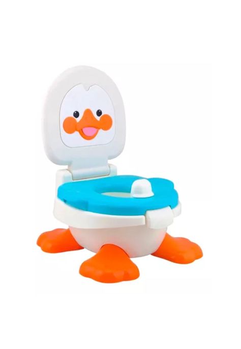 Pelela bacinica pato bebé 3 en 1 para niño o niña, diseño Metinca-0