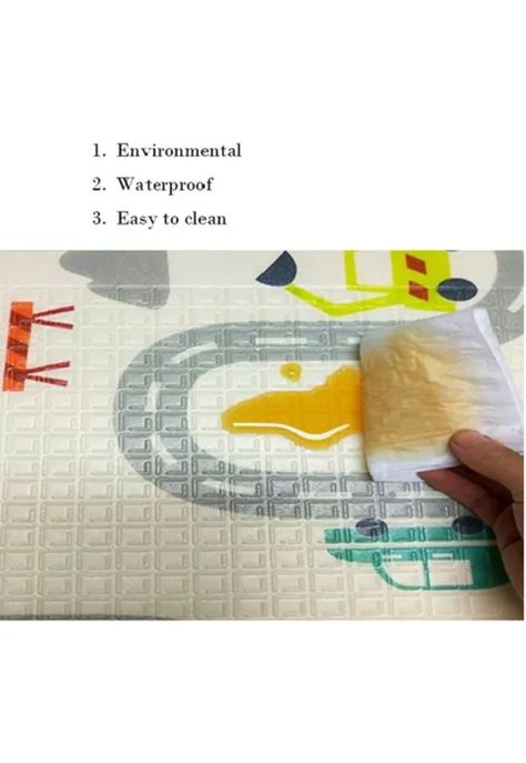 Alfombra acolchada plegable de juegos para bebé, de XPE, 180x200 cm-2
