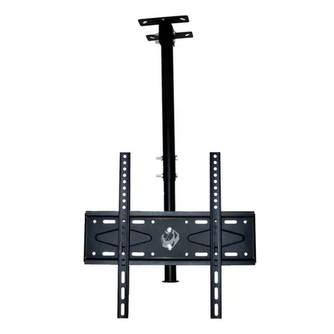 Soporte TV de techo y pared ajustable 26 a 60 negro-0