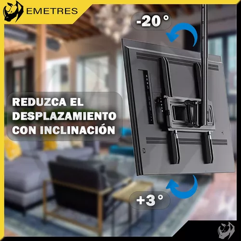 Soporte TV de techo y pared ajustable 26 a 60 negro-4