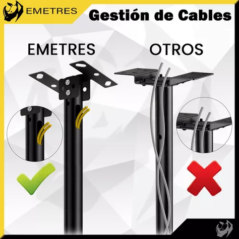 Soporte TV de techo y pared ajustable 26 a 60 negro-5