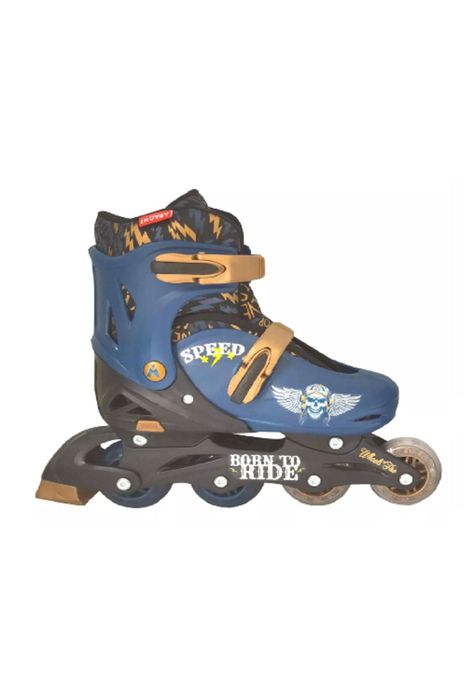 Patines en línea con luces ajustables T 34-37, azul-0