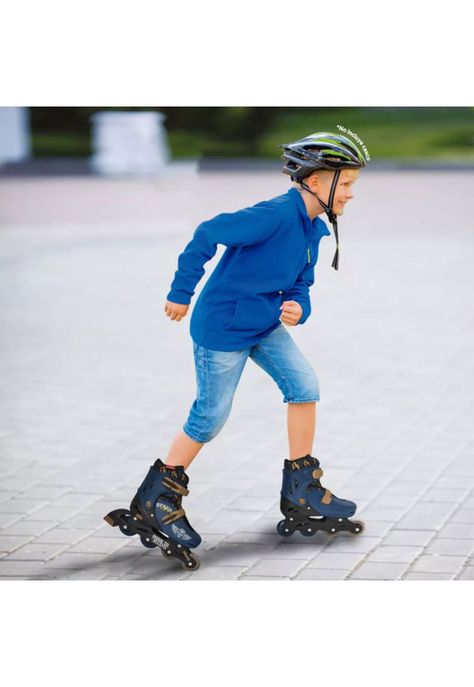 Patines en línea con luces ajustables T 34-37, azul-3