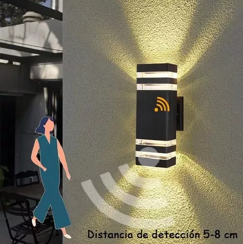 Sensor 360º exterior y agua resistente lámpara de pared-3