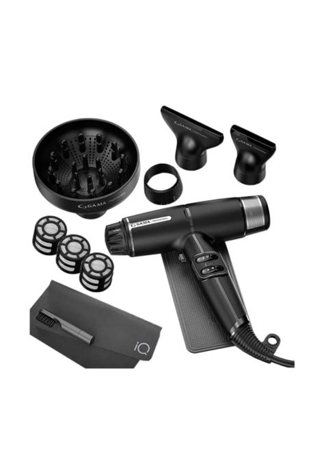 Secador de pelo Gama IQ Lite ultra liviano profesional negro-1