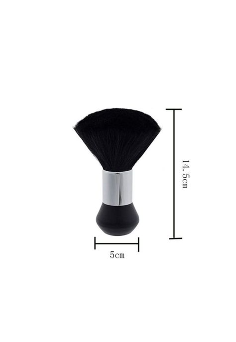 Botapelo Para Barbería Pelo Suave Negro/con Talquera Blanco.-1