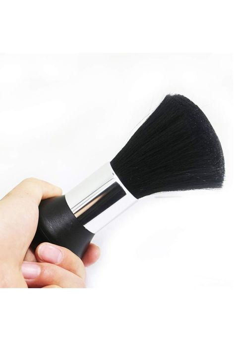 Botapelo Para Barbería Pelo Suave Negro/con Talquera Blanco.-5