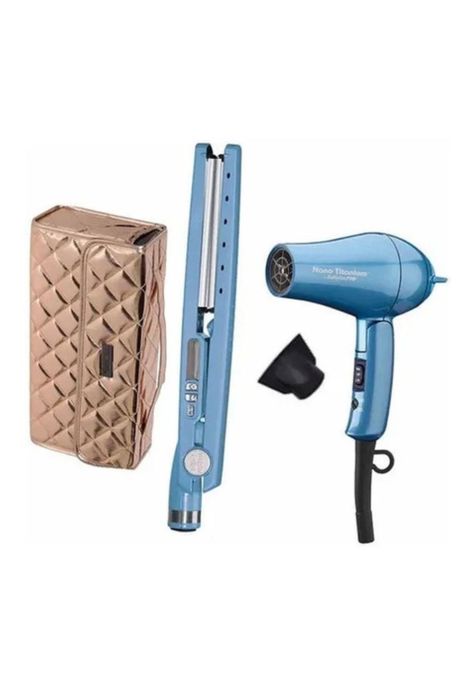 Kit Plancha Pelo Alisadora + Secador Mini Babyliss Bolso-0