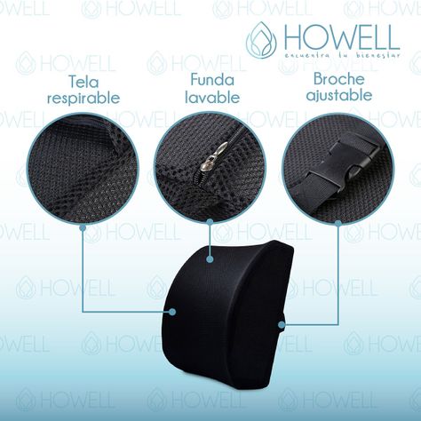 Cojín Lumbar Ortopédico Para Espalda Howell Soporte Dorsal-4