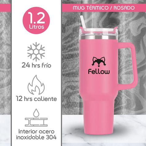 Vaso Termico 1,2Lts Electra By Fellow Mug Tumblr + Bombilla-1