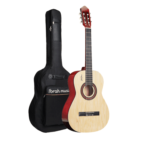 Guitarra Acústica Clásica Ibrah 39 Pulgadas Colores + Funda-0
