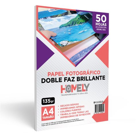 Papel Fotografico A4 Doble Faz Camara Foto Homely 50 Unidad-0