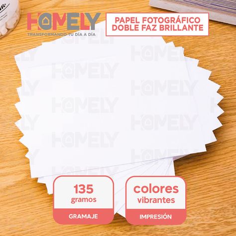 Papel Fotografico A4 Doble Faz Camara Foto Homely 50 Unidad-1