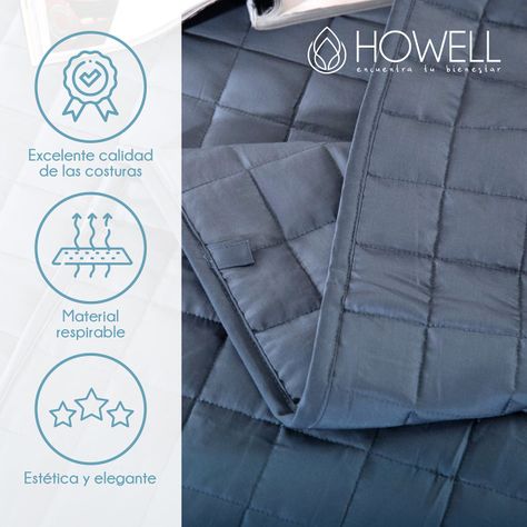 Manta De Gravedad Pesada Howell Queen 15KG Trastornos Sueño-8