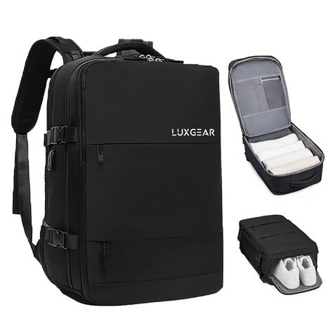 Mochila De Viaje Luxgear NomadLife Impermeable Cabina - Negro-0