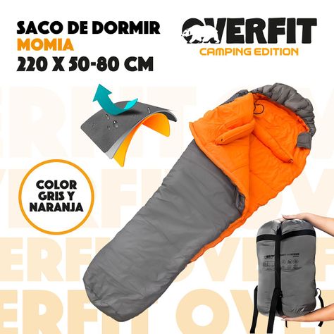 Saco de Dormir Termico 0 a 15 Grados Momia Overfit Camping-3