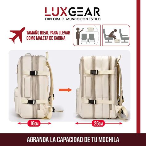 Mochila De Viaje Expansible Luxgear NomadLifeV2 Impermeable - Negro-2