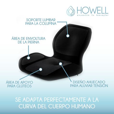 Cojín Ortopédico Asiento y Espalda Lumbar 2 en 1 Howell-3