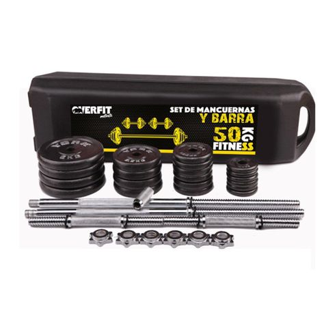 Set Mancuernas 50kg Fitness Pesas Peso Regulable-0