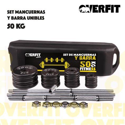 Set Mancuernas 50kg Fitness Pesas Peso Regulable-1