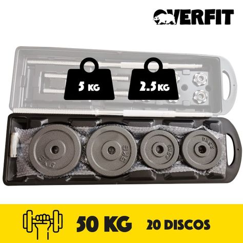 Set Mancuernas 50kg Fitness Pesas Peso Regulable-2