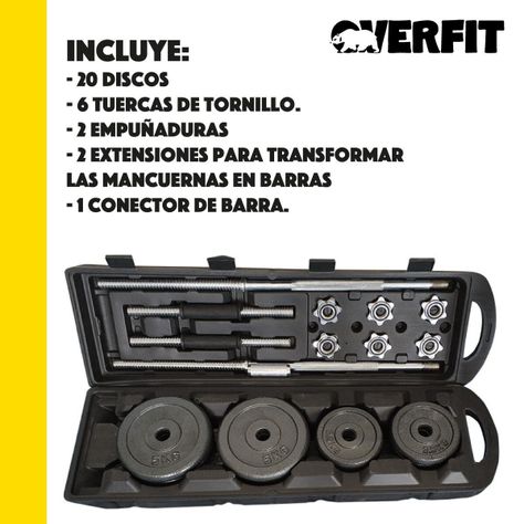 Set Mancuernas 50kg Fitness Pesas Peso Regulable-3