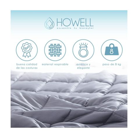 Manta de Gravedad Pesada Howell Single 8Kg Trastornos Sueño-4