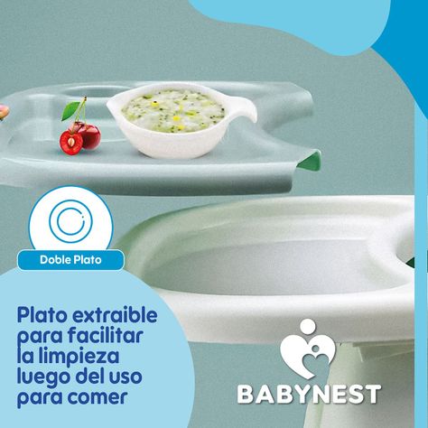 Silla Comer Bebe Portatil BabyNest Plegable Ruedas 2 en 1-4