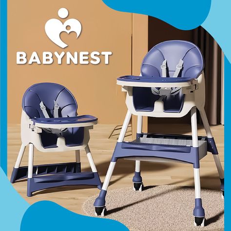 Silla Comer Bebe Portatil BabyNest Plegable Ruedas 2 en 1-8