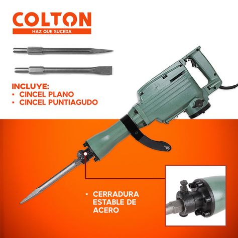 Cango 13.8 Kg Martillo Demoledor Watson + Cinceles 2400W-3