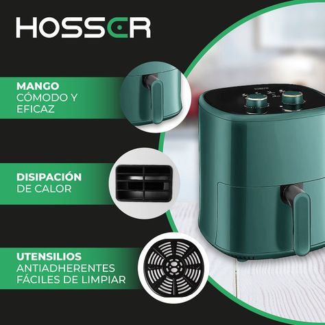 Freidora de Aire Kasser Air Fryer XL 6L Cocina Sin Aceite-3