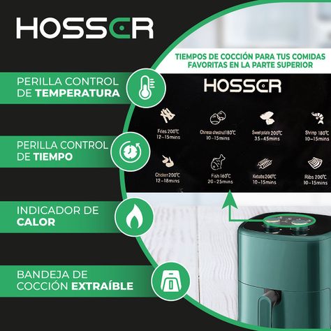 Freidora de Aire Kasser Air Fryer XL 6L Cocina Sin Aceite-1