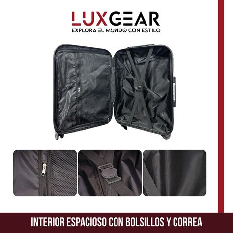 Maletas 10 15 23kg Luxgear Set x3 Maletas Viaje Antigolpes-4