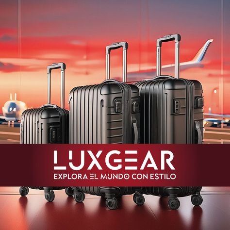 Maletas 10 15 23kg Luxgear Set x3 Maletas Viaje Antigolpes-8