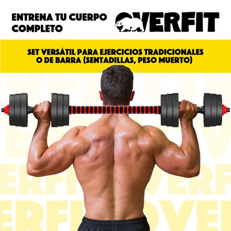 Set Mancuernas Y Barra Unibles 15kg Fitness Pesas Ajustables-6