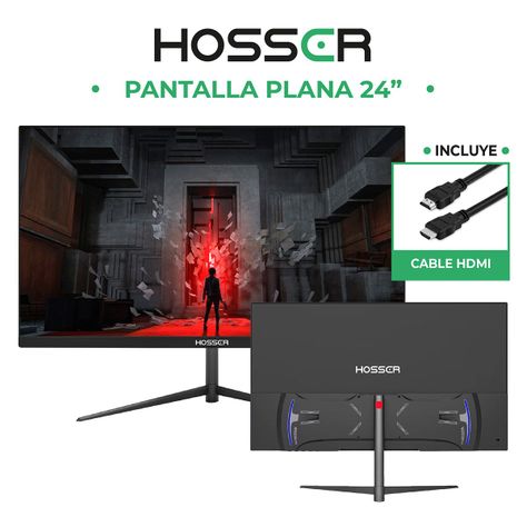 Monitor Notebook PC Plano 24 Pulgadas Hosser Full HD HDMI-5