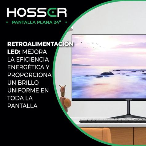 Monitor Notebook PC Plano 24 Pulgadas Hosser Full HD HDMI-7