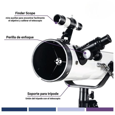Telescopio Astronómico Newtoniano F70076 Planex + Soporte-2