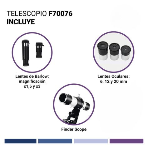 Telescopio Astronómico Newtoniano F70076 Planex + Soporte-5