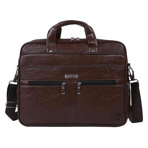 Maletín Cuero Luxgear Oficina Notebook Tablet 15.6 Pulgadas-0